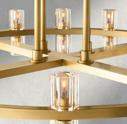 Avecho LED Round Two - Tier Chandelier 60" - zelnolighting