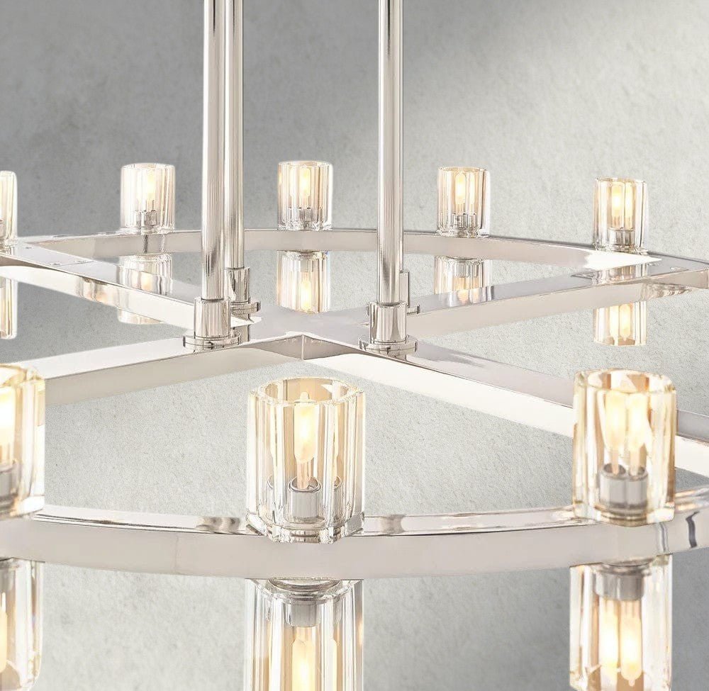 Avecho LED Round Two - Tier Chandelier 60" - zelnolighting