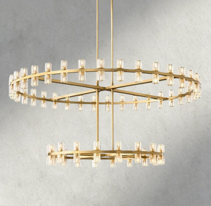 Avecho LED Round Two - Tier Chandelier 60" - zelnolighting