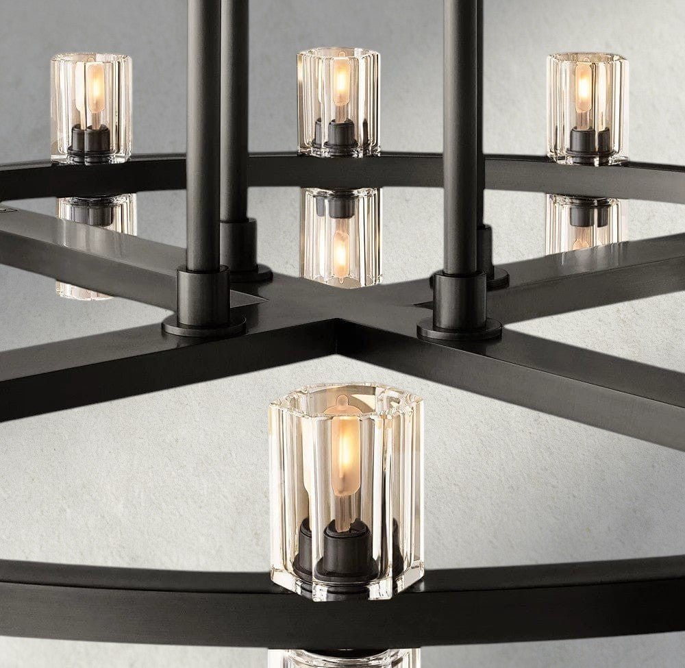 Avecho LED Round Two - Tier Chandelier 60" - zelnolighting