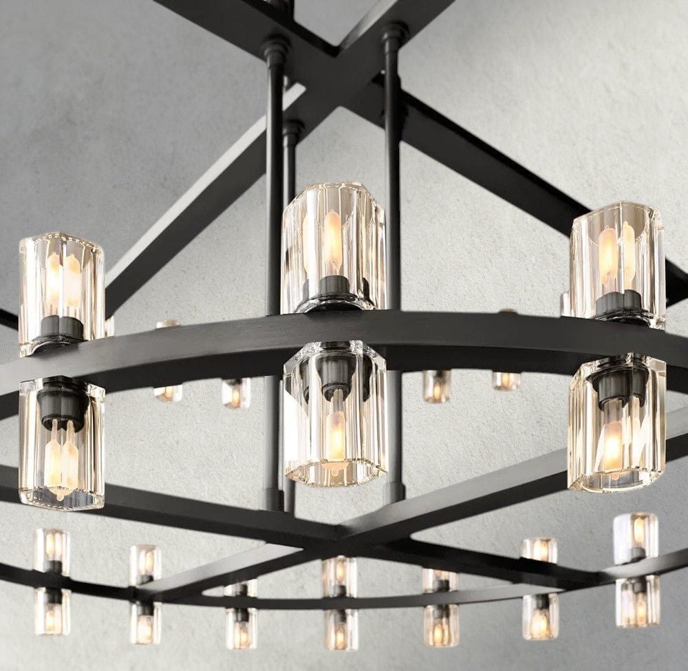 Avecho LED Round Two - Tier Chandelier 60" - zelnolighting