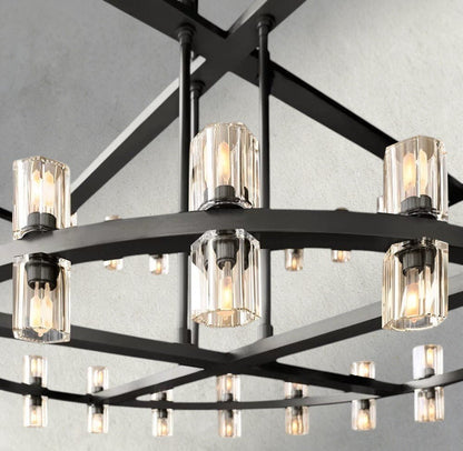 Avecho LED Round Two - Tier Chandelier 60" - zelnolighting