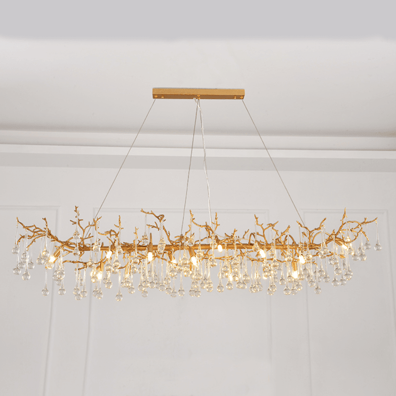 Avis Clear Crystal Branch Chandelier - Zelno Lighting