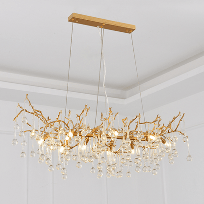 Avis Clear Crystal Branch Chandelier - Zelno Lighting