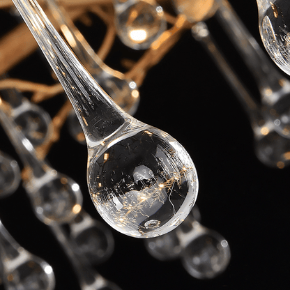 Avis Clear Crystal Ring Branch Chandelier - Zelno Lighting