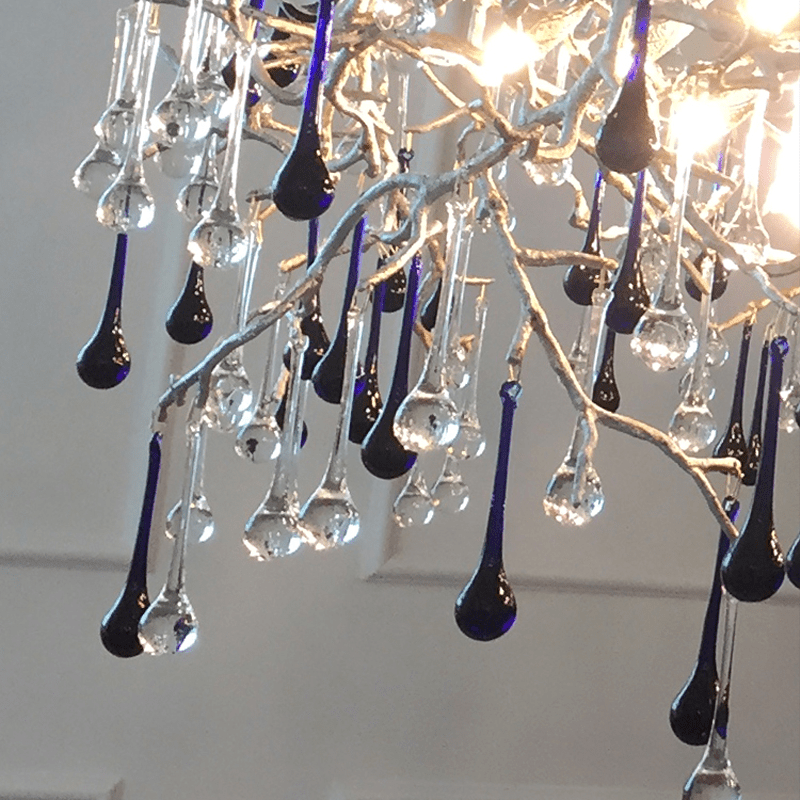 Avis Crystal Rain Branch Chandelier - Zelno Lighting