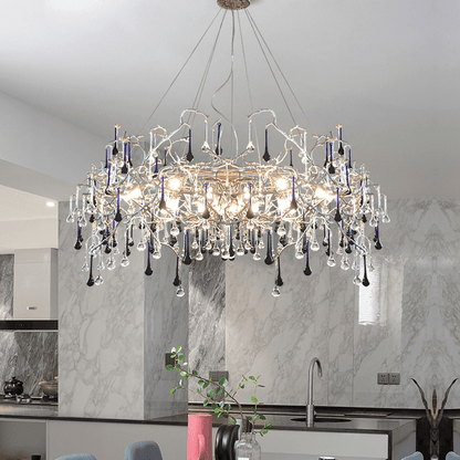 Avis Crystal Rain Branch Chandelier - Zelno Lighting