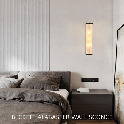 Beckett Alabaster Wall Sconce - Zelno Lighting