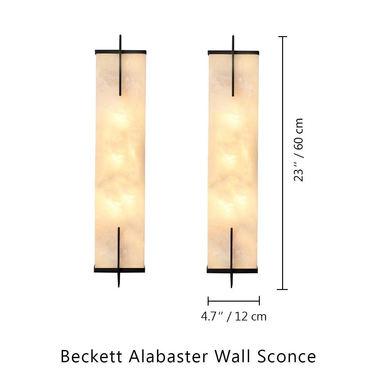 Beckett Alabaster Wall Sconce - Zelno Lighting