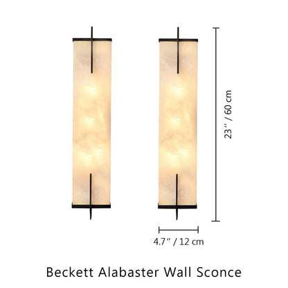 Beckett Alabaster Wall Sconce - Zelno Lighting