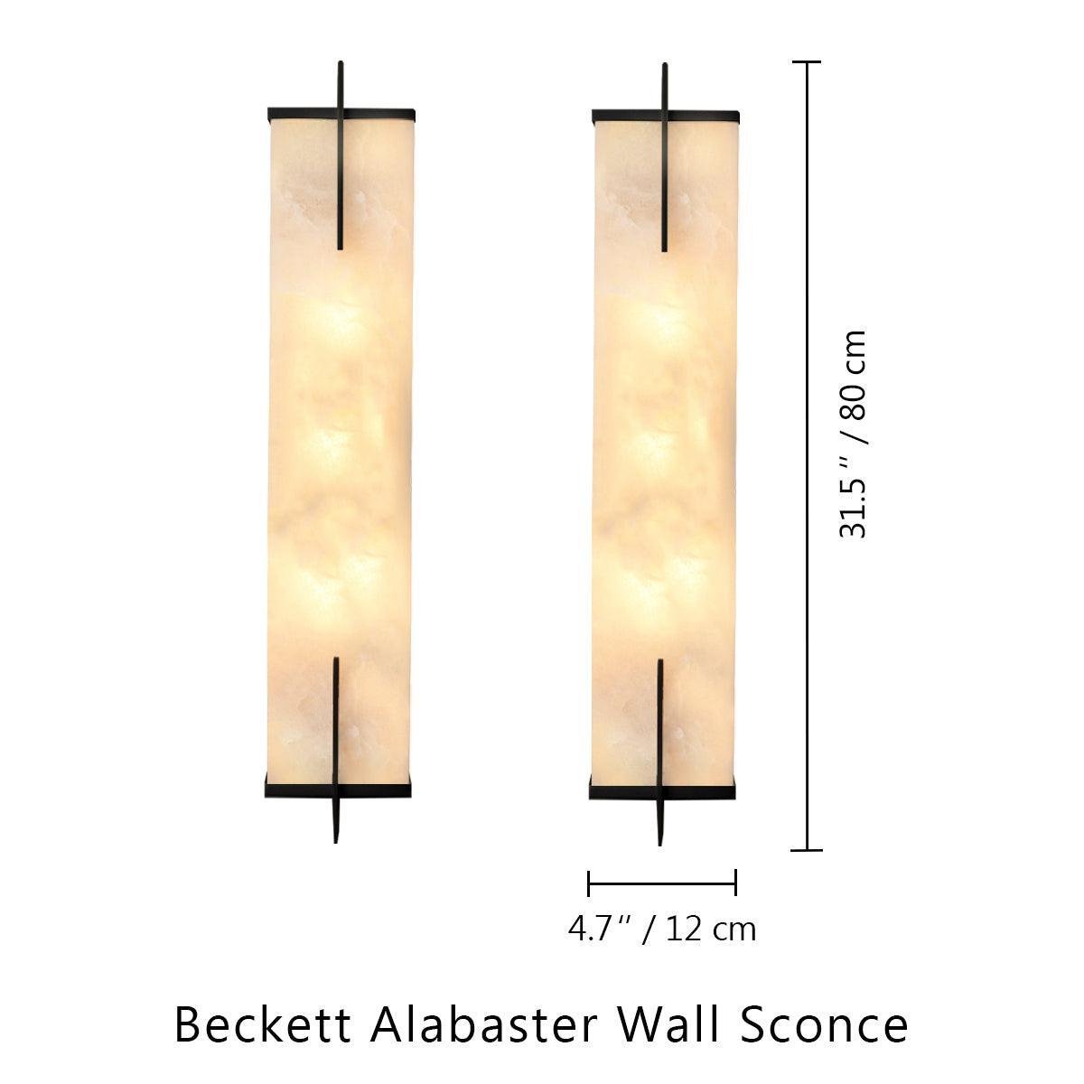 Beckett Alabaster Wall Sconce - Zelno Lighting