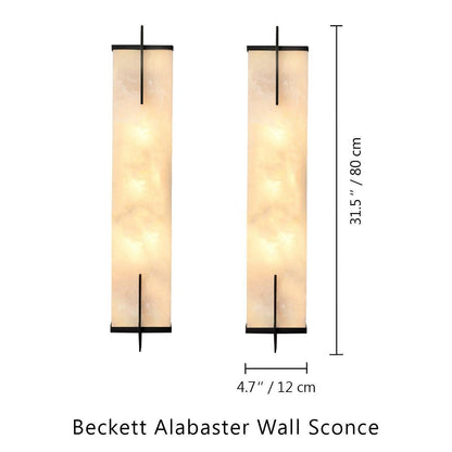 Beckett Alabaster Wall Sconce - Zelno Lighting