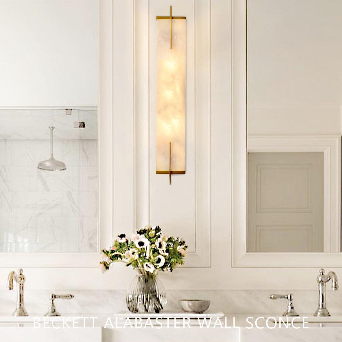 Beckett Alabaster Wall Sconce - Zelno Lighting