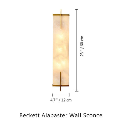 Beckett Alabaster Wall Sconce - Zelno Lighting