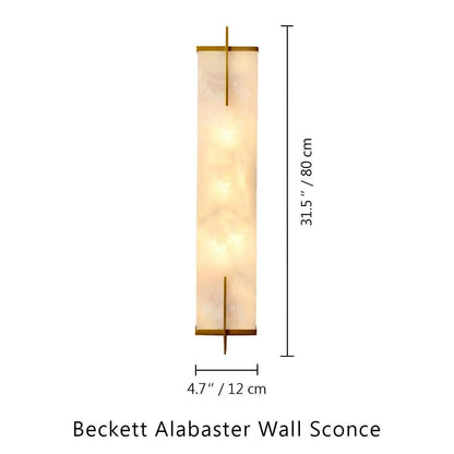 Beckett Alabaster Wall Sconce - Zelno Lighting