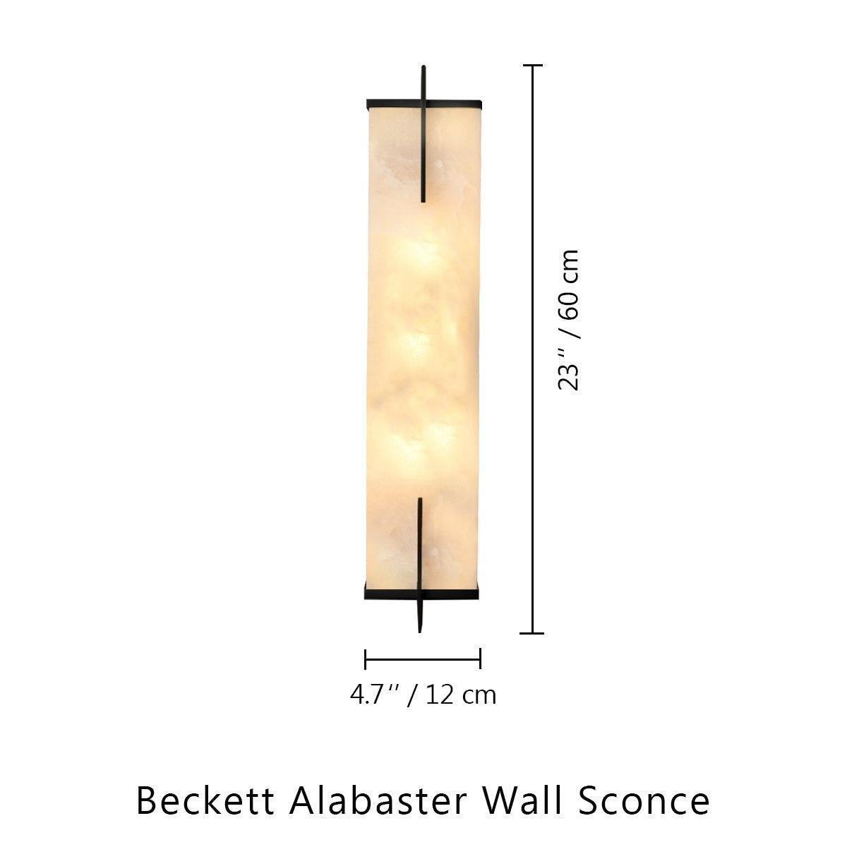 Beckett Alabaster Wall Sconce - Zelno Lighting