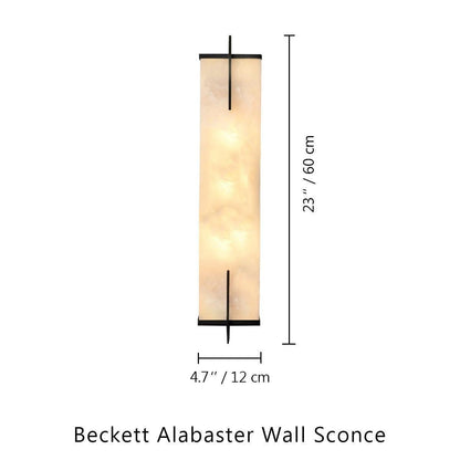 Beckett Alabaster Wall Sconce - Zelno Lighting