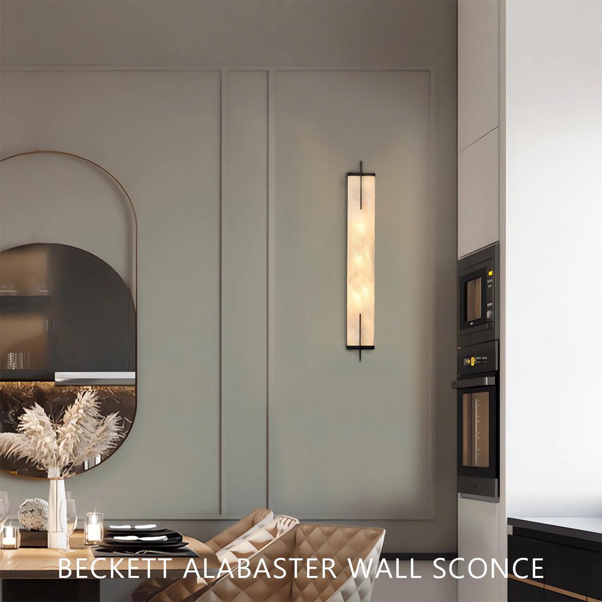Beckett Alabaster Wall Sconce - Zelno Lighting