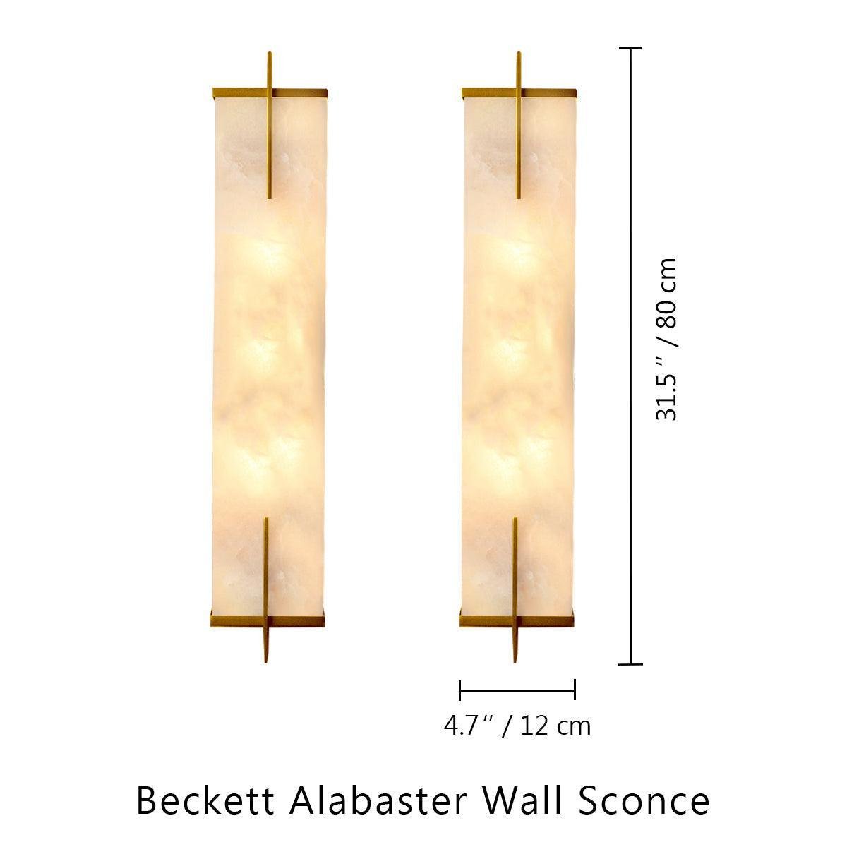 Beckett Alabaster Wall Sconce - Zelno Lighting