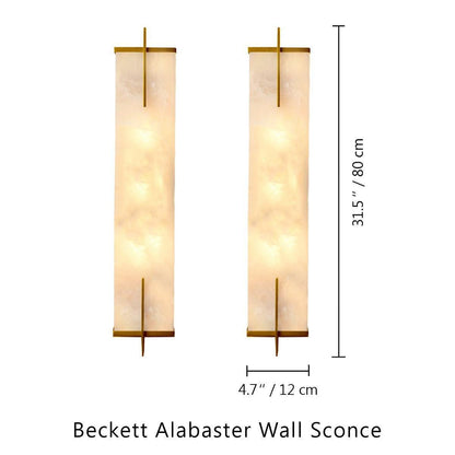 Beckett Alabaster Wall Sconce - Zelno Lighting