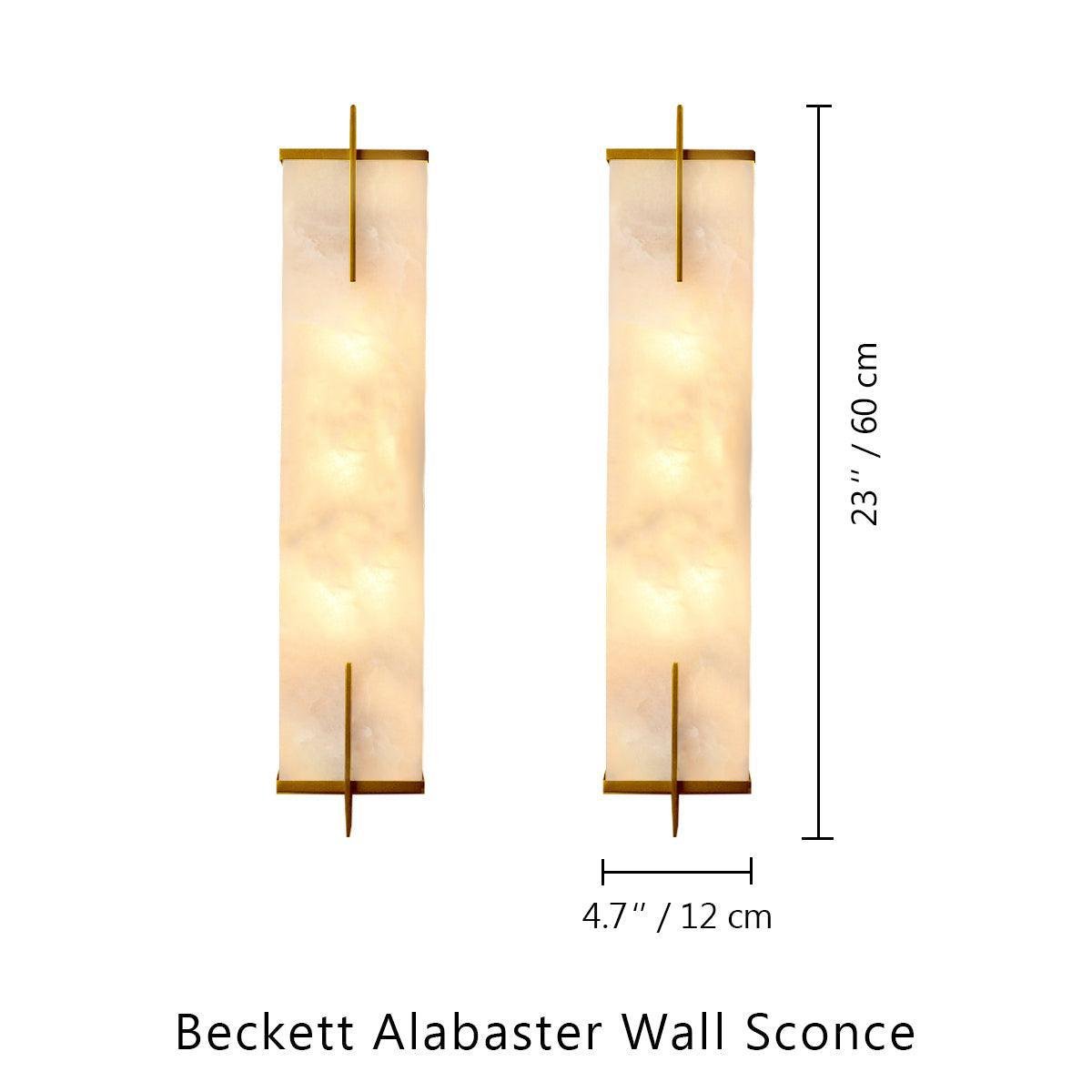 Beckett Alabaster Wall Sconce - Zelno Lighting