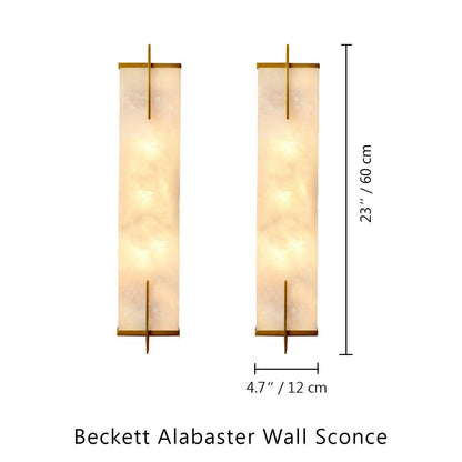 Beckett Alabaster Wall Sconce - Zelno Lighting