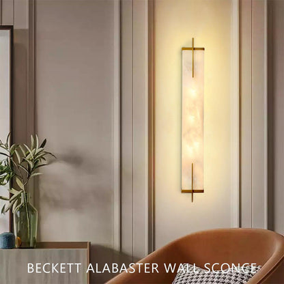 Beckett Alabaster Wall Sconce - Zelno Lighting