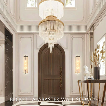 Beckett Alabaster Wall Sconce - Zelno Lighting