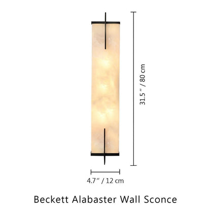 Beckett Alabaster Wall Sconce - Zelno Lighting