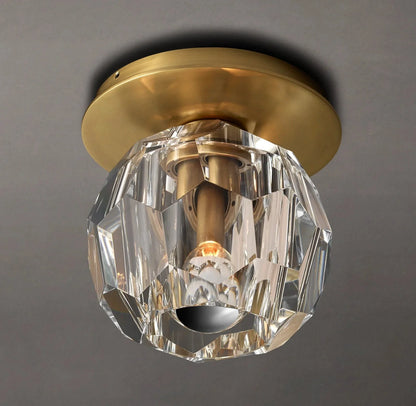Beula De Smoke Cristal Glass Flushmount - zelnolighting
