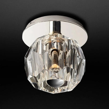 Beula De Smoke Cristal Glass Flushmount - zelnolighting