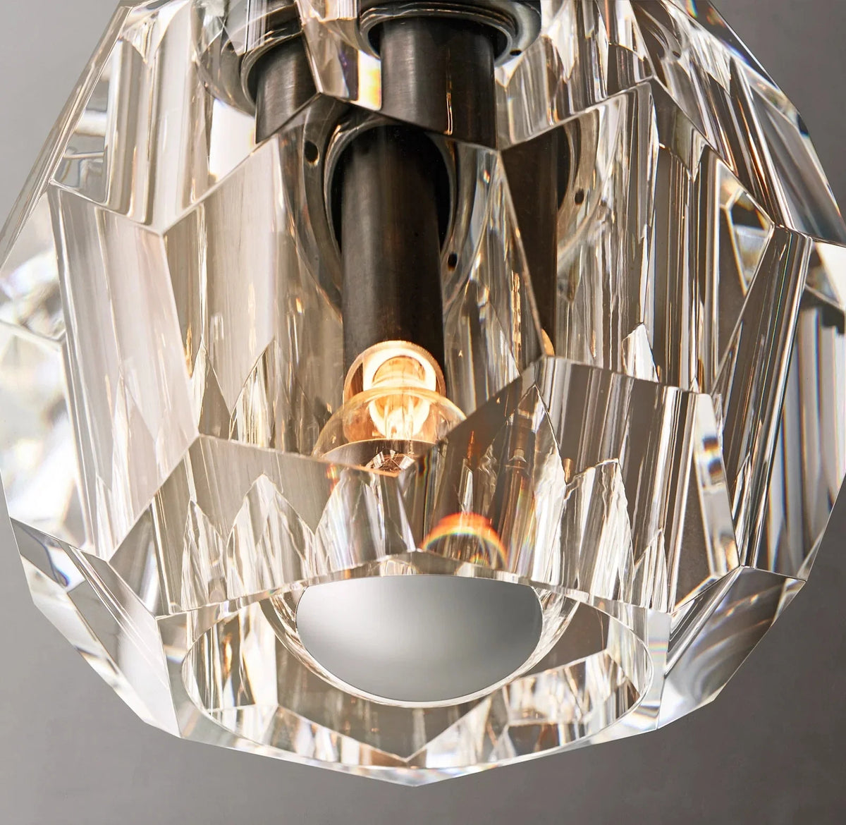 Beula De Smoke Cristal Glass Flushmount - zelnolighting