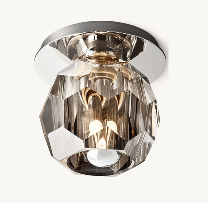 Beula De Smoke Cristal Glass Flushmount - zelnolighting