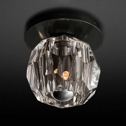 Beula De Smoke Cristal Glass Flushmount - zelnolighting