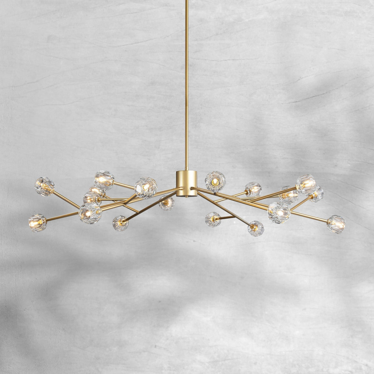 Billfz De Crystal Glass Round Chandelier 24"36"48"60"72" - Zelno