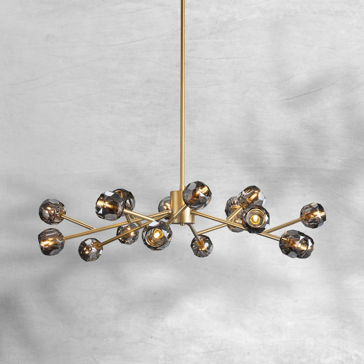 Billfz De Crystal Glass Round Chandelier 24"36"48"60"72" - Zelno