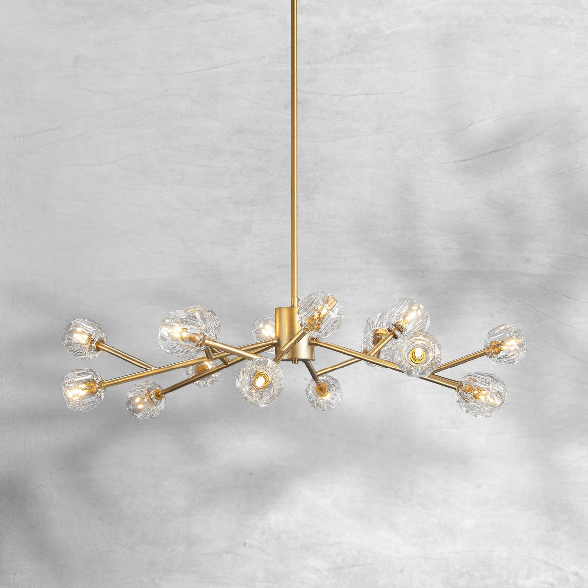 Billfz De Crystal Glass Round Chandelier 24"36"48"60"72" - Zelno