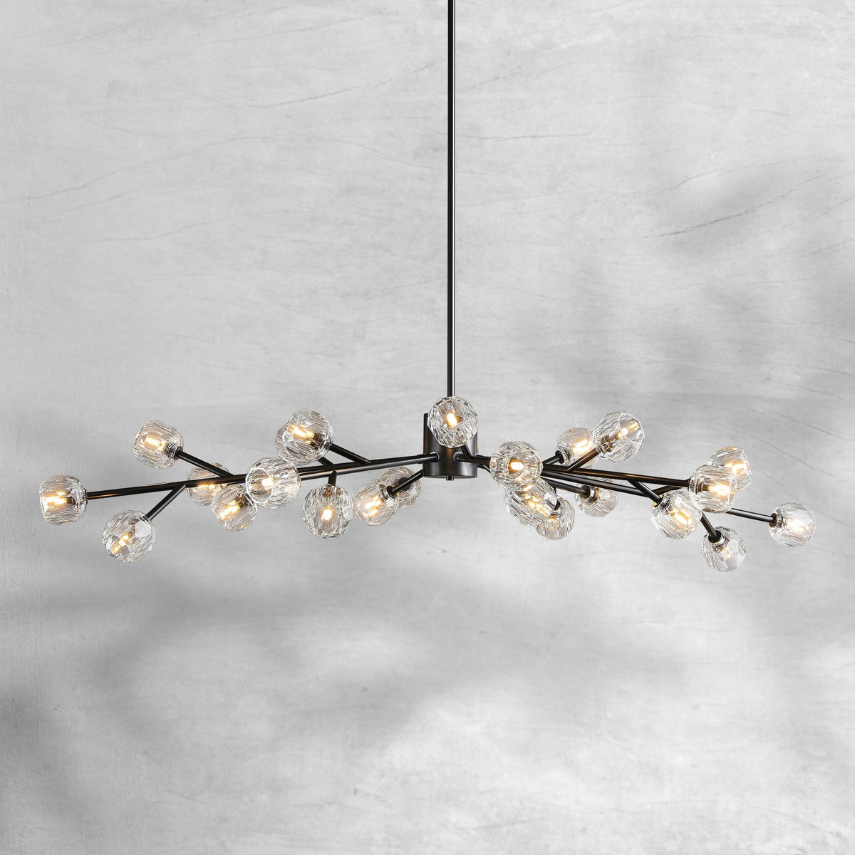 Billfz De Crystal Glass Round Chandelier 24"36"48"60"72" - Zelno