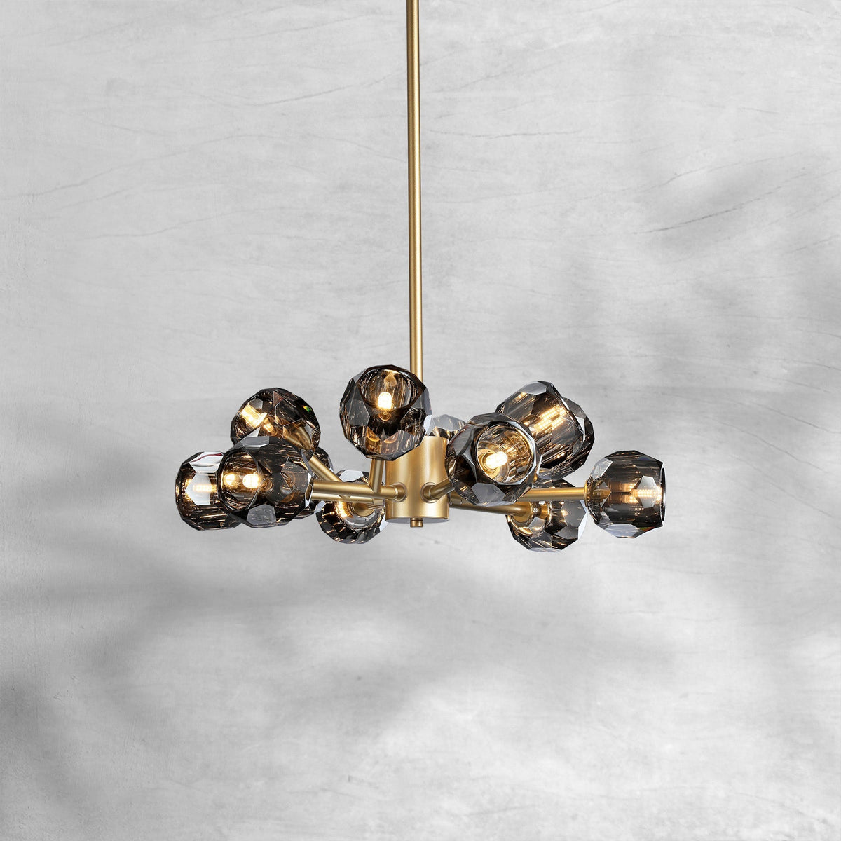 Billfz De Crystal Glass Round Chandelier 24"36"48"60"72" - Zelno
