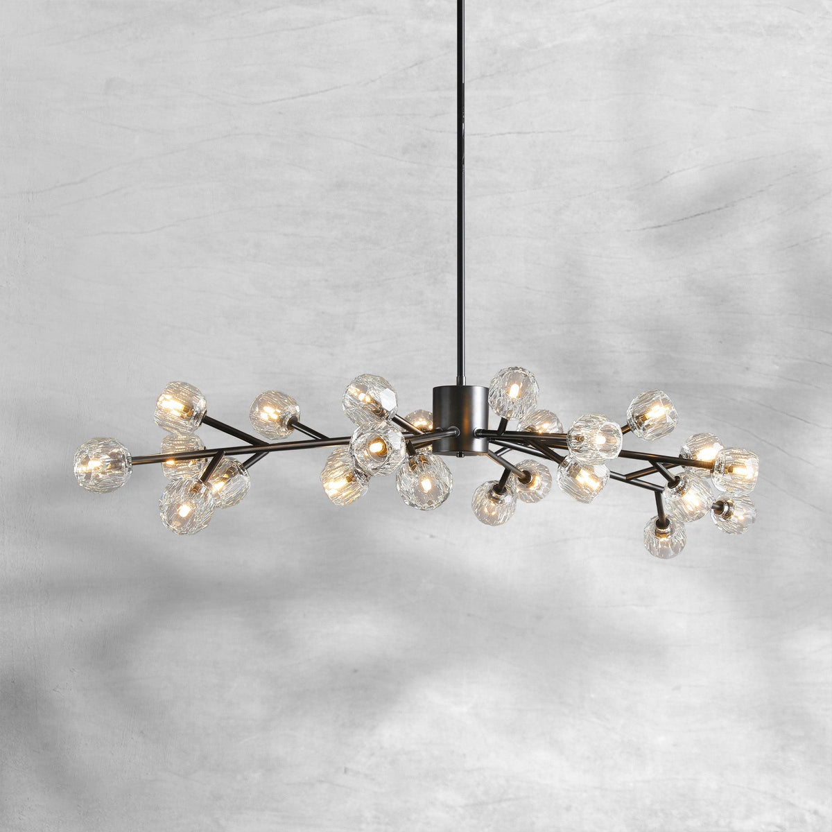 Billfz De Crystal Glass Round Chandelier 24"36"48"60"72" - Zelno