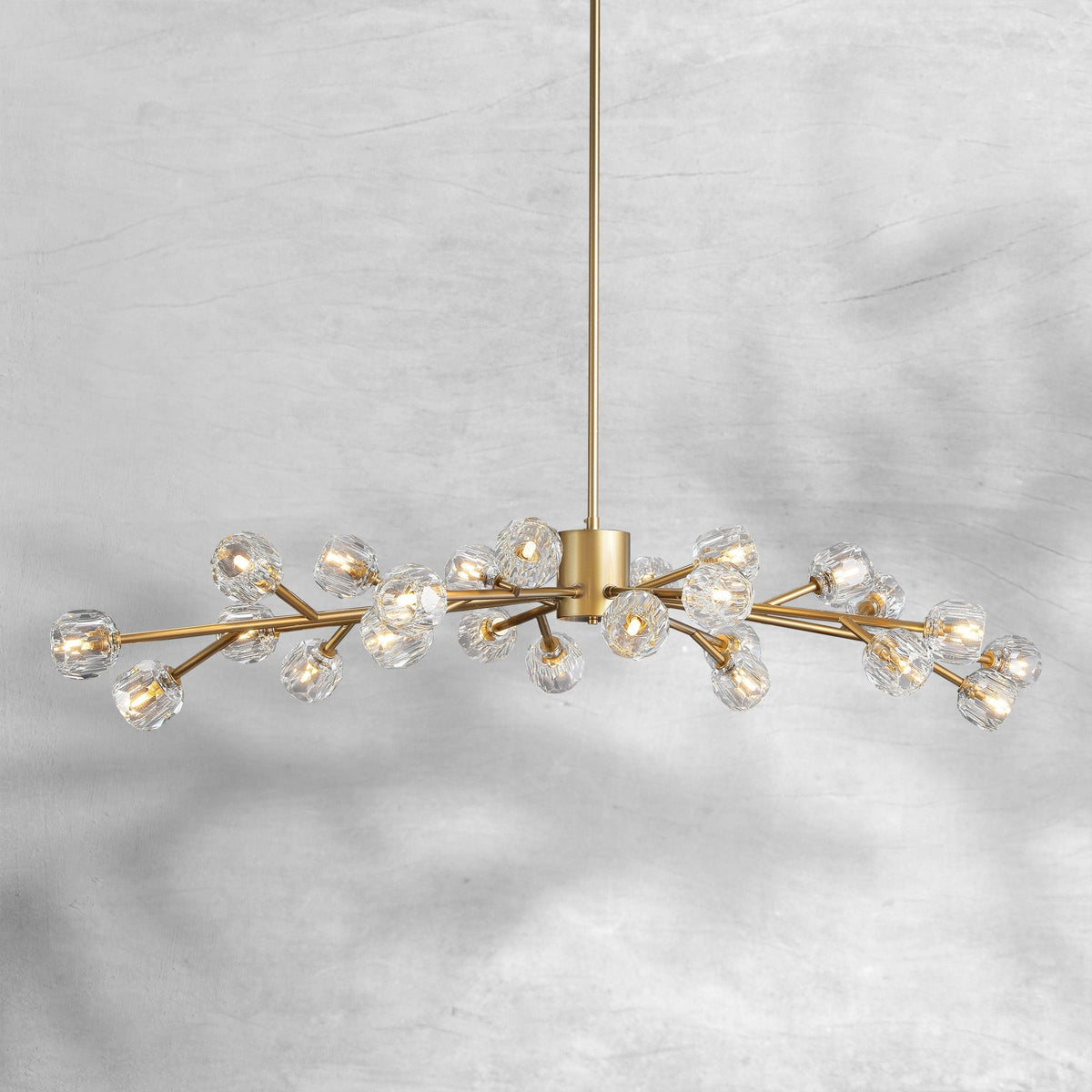 Billfz De Crystal Glass Round Chandelier 24"36"48"60"72" - Zelno