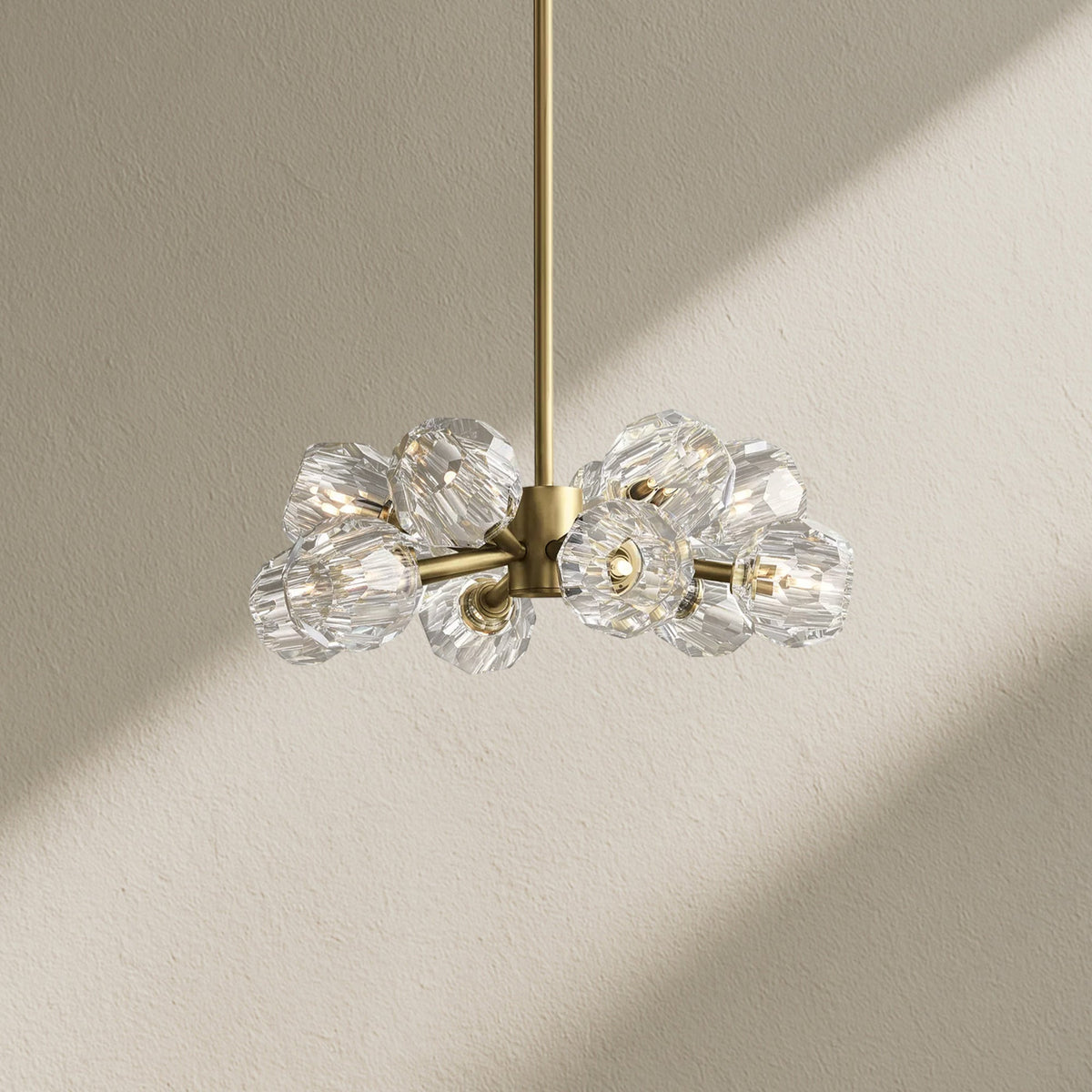 Billfz De Crystal Glass Round Chandelier 24"36"48"60"72" - Zelno