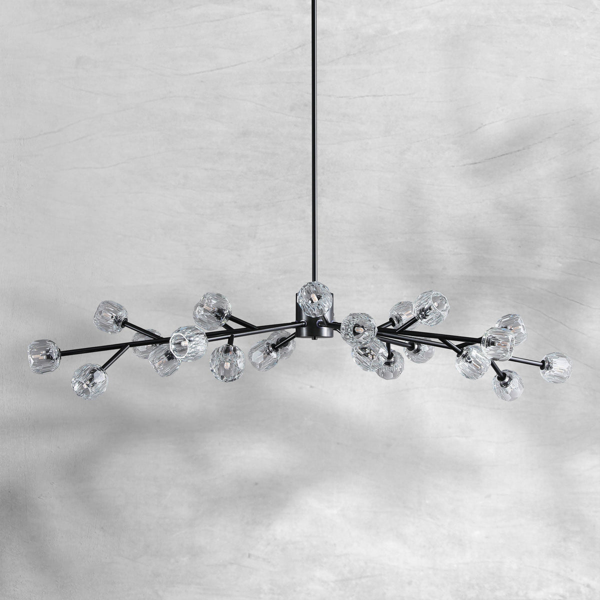 Billfz De Crystal Glass Round Chandelier 24"36"48"60"72" - Zelno