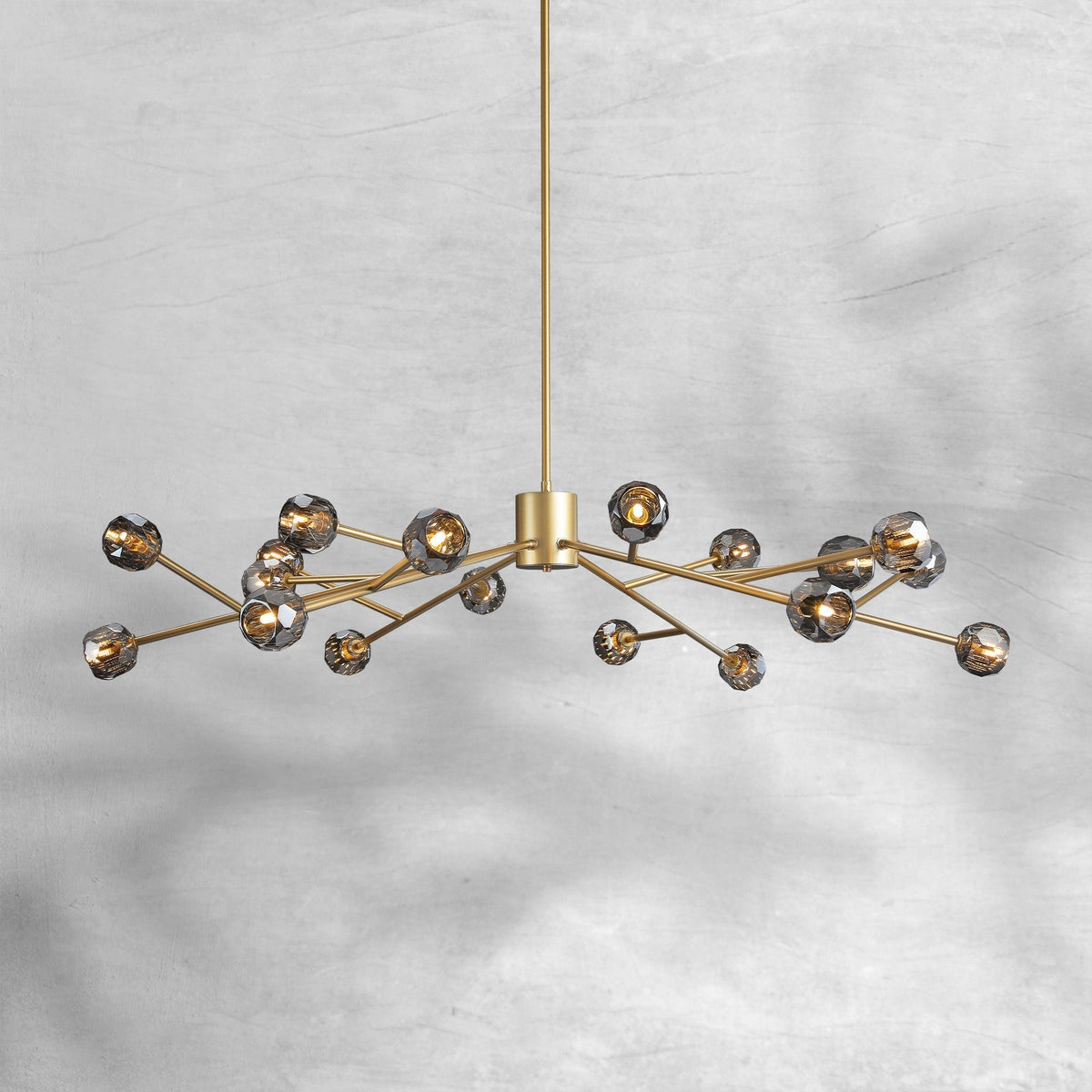 Billfz De Crystal Glass Round Chandelier 24"36"48"60"72" - Zelno