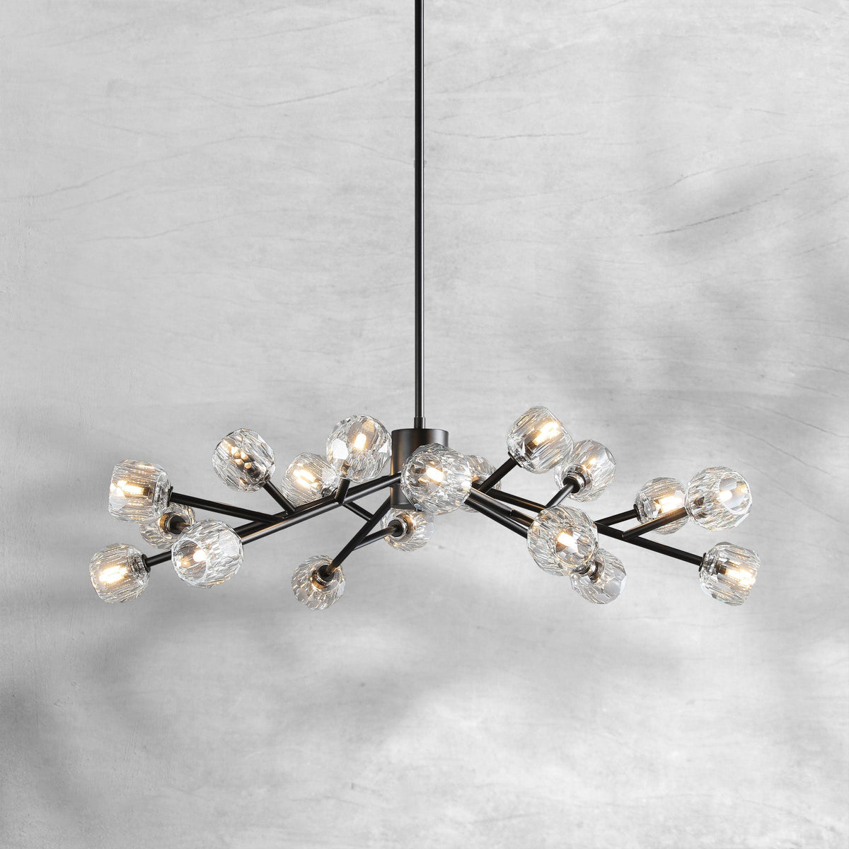 Billfz De Crystal Glass Round Chandelier 24"36"48"60"72" - Zelno