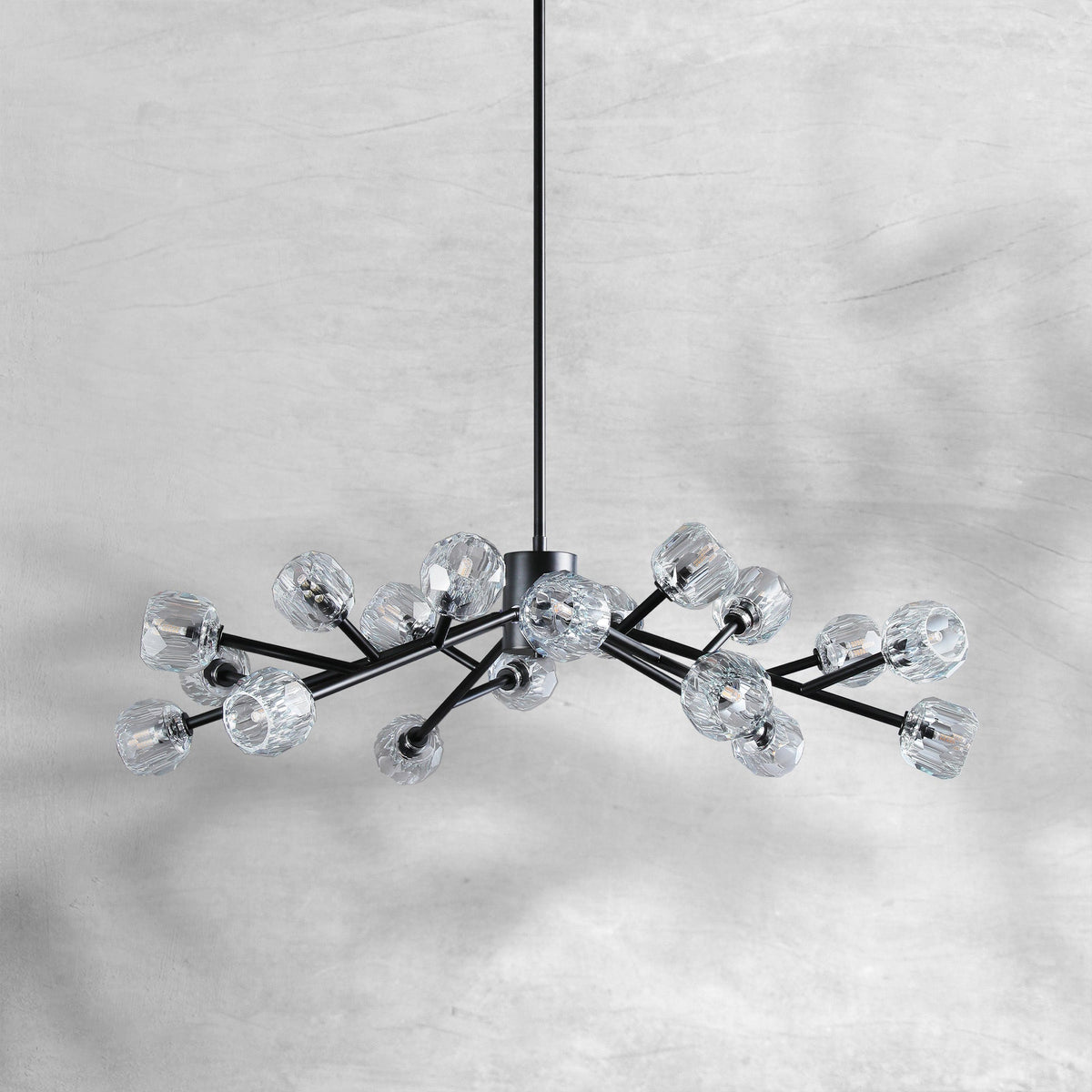 Billfz De Crystal Glass Round Chandelier 24"36"48"60"72" - Zelno