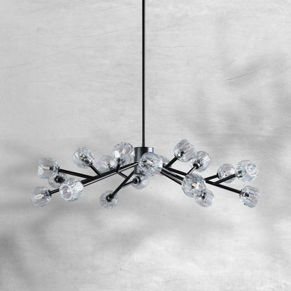 Billfz De Crystal Glass Round Chandelier 24"36"48"60"72" - Zelno
