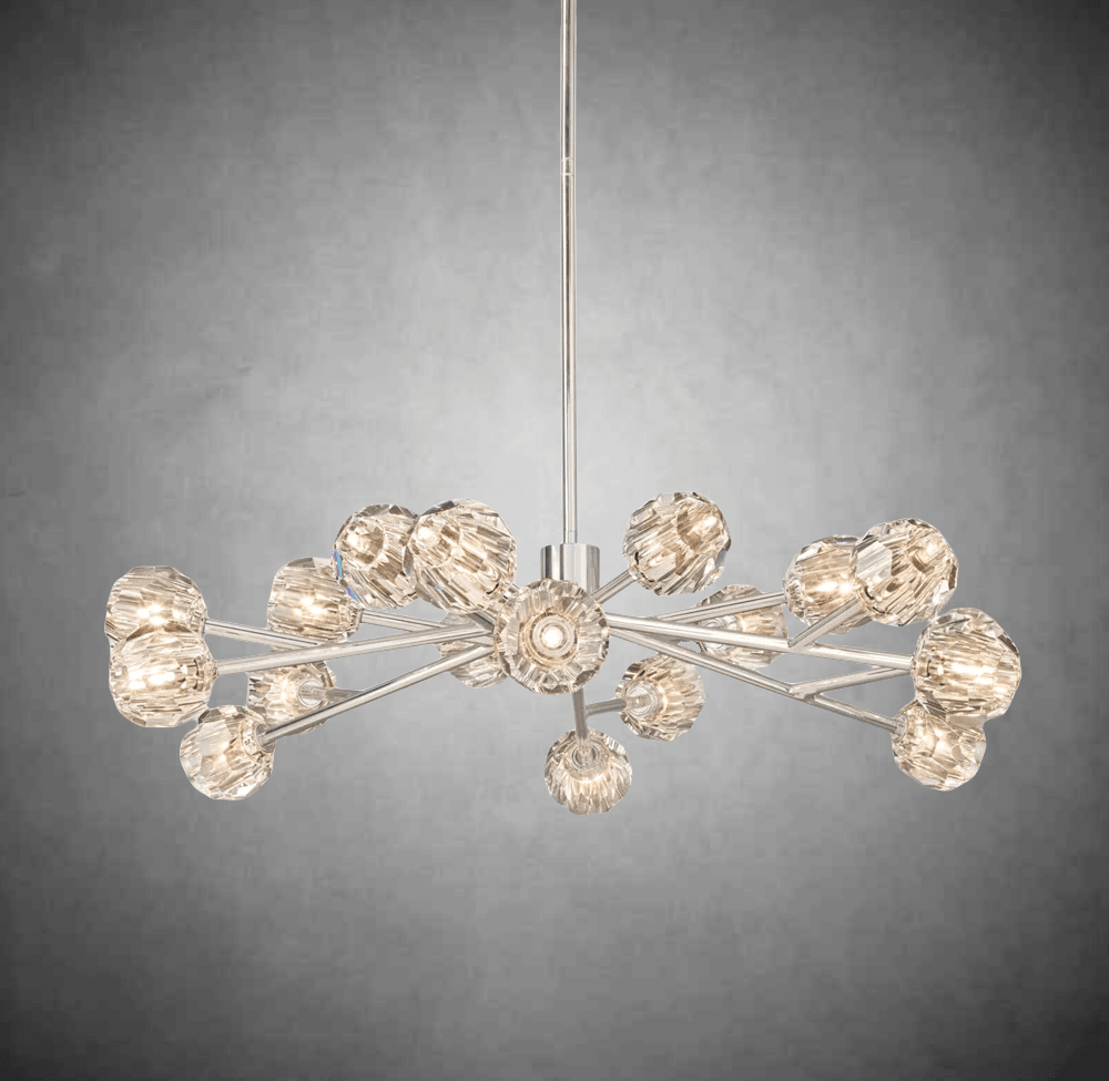 Billfz De Crystal Glass Round Chandelier 24"36"48"60"72" - Zelno