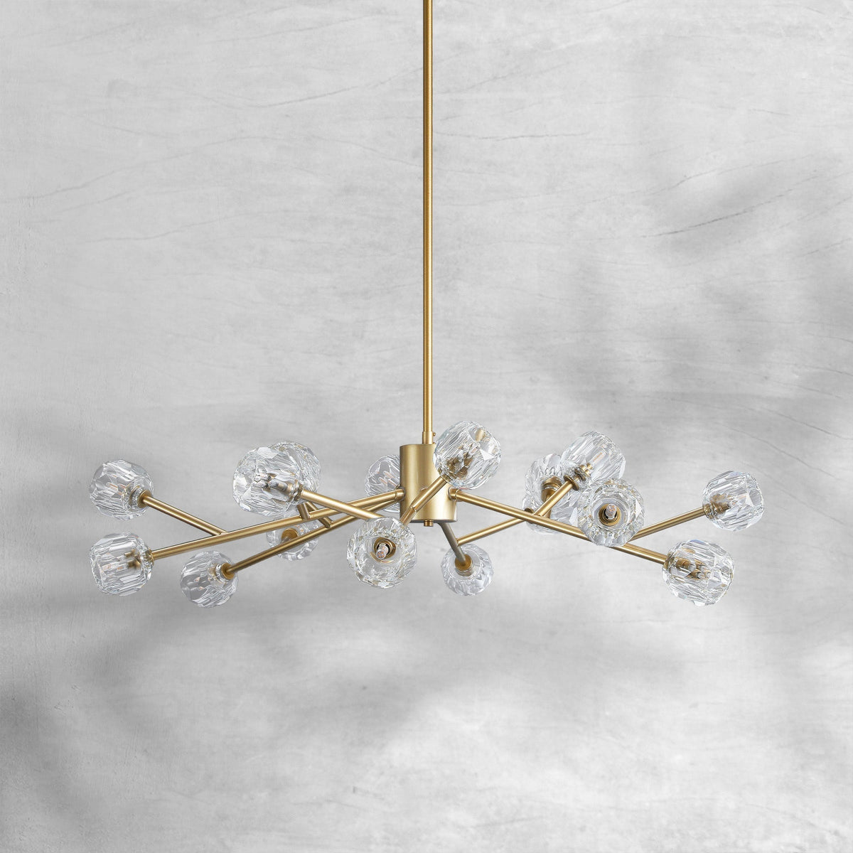 Billfz De Crystal Glass Round Chandelier 24"36"48"60"72" - Zelno