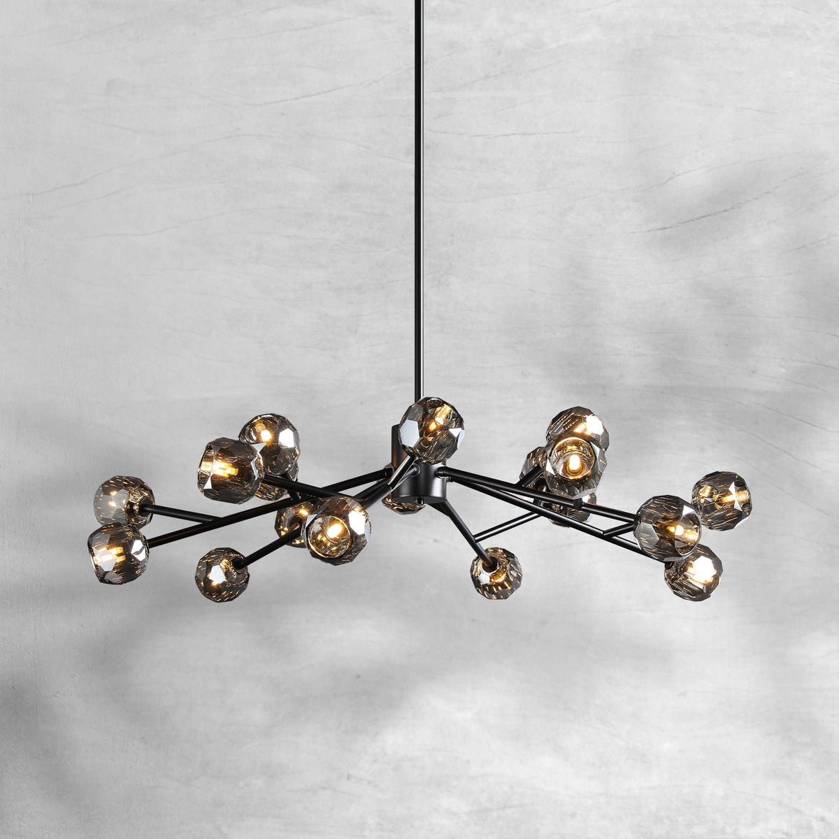 Billfz De Crystal Glass Round Chandelier 24"36"48"60"72" - Zelno